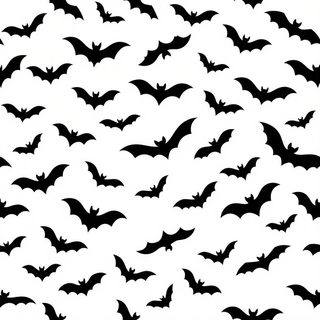 black bats flying in the sky on a white background Halloween Bats On White Bat Silhouette, Black Bat, Bat, High Quality, Comics,