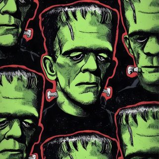 an image of the faces of people in green and red Halloween Monsters Vintage Monsters, Halloween Frankenstein Background, Universal Monsters Iphone, dark slate gray