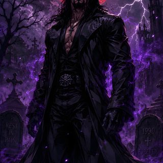 a man wearing a hat and coat standing in front of a cemetery with a full moon behind him Wwe Halloween The Undertaker, The Undertaker 4k, Undertaker Wwf, Baron Samedi, Undertaker Wwe, black