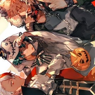 some anime characters standing next to each other in front of a white background with red and black accents My Hero Academia Halloween My Hero Academia Halloween, Mha Fall, Mha Fanart, Anime Heroes, sienna