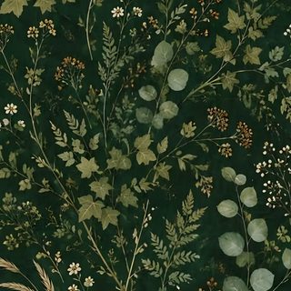 a green wallpaper with flowers and leaves on it Halloween Botanical Aesthetic Rug, Patterns Floral, Cottagecore Ipad, Dark Forest Green, Academia Green, black