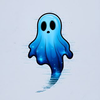 a blue ghost floating on top of water Halloween - Ghost Mood - Aqua Minimalist Phone, Illustration Art Kids, Minimalist, Hd Backgrounds, gainsboro