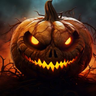 a scary pumpkin with glowing eyes on it's face Halloween 5k Ideas Halloween 4k, Halloween Desktop 1920x1080, Halloween Desktop 4k, black