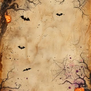 an old paper with pumpkins and bats on it Halloween Party Ideas Halloween Aesthetic Background, Background For Halloween, Halloween Design Ideas, dark khaki