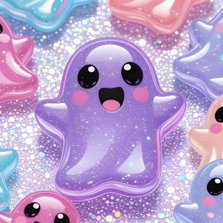 Cute Glitter Halloween plum
