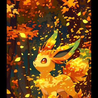 a painting of a rabbit in the woods surrounded by autumn leaves and trees with yellow foliage Leafeon Halloween Lapras Tattoo, Pokemon Phone Case, Cool Pokemon, Pokemon Eeveelutions, saddle brown