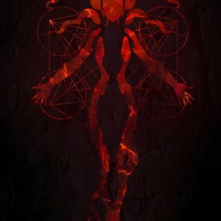 an artistic image of a woman's body in red and black with lines coming out of it Marvel Halloween Iphone Marvel Red Background, Wanda Maximoff, Scarlet With, Darkhold, black