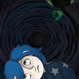 a cartoon girl with blue hair and green eyes Halloween Matching Christmas Matching, Coraline And Wybie Matching, Matching Halloween, black