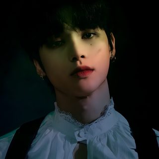 a woman wearing a white shirt and black tie in the dark with her hands on her hips Ateez Halloween Ateez Paradigm, Ateez Hala Hala, Wooyoung Halloween Ateez, In Your Fantasy Ateez, black
