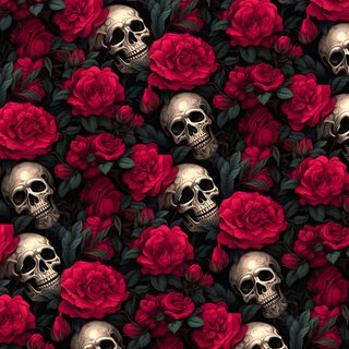 a bunch of skulls and red roses on a black background with the same color scheme Halloween Skulls Skull, Roses And Skulls, Skull Iphone, Roses And Skull, Background Skull And Flowers, black