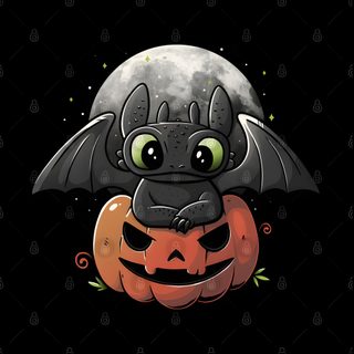 a bat sitting on top of a pumpkin in front of a full moon with bats around it Toothless Halloween Toothless Dragon, Headless Horseman Disney, Disney Trick Or Treat Cartoon, black