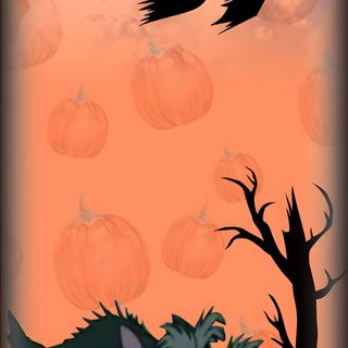 an image of a halloween scene with pumpkins Halloween Scottish Terrier Scottie Dog Fall, Disney Halloween Phone Backgrounds, Disney Spooky Background, peru