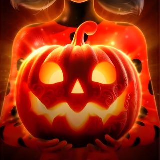 a girl holding a jack - o'- lantern pumpkin in her hands, with the words happy halloween written on it Miraculous Ladybug Halloween Miraculous Pumpkin Carving, Miraculous Ladybug Pumpkin Carving, Miraculous Ladybug Pumpkin, dark red