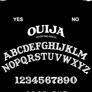 an old fashioned font and numbers are displayed in this black and white poster with the words ouja on it Halloween Ouija How To Use A Ouija Board, Black And White Ouija Board, Ouija Board With Alphabet And Numbers,