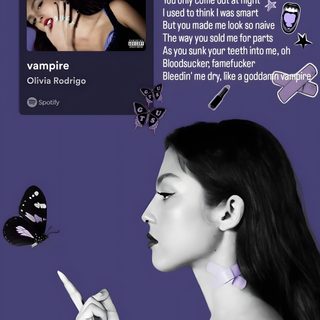 a woman holding a butterfly in her right hand and looking at the other side of her face Halloween Olivia Rodrigo Coming Out, dark slate blue