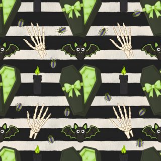 a pattern with green and black items on it Cute Halloween Coffin Cute Coffin, Spooky Coffin, Coffin, Spooky Pattern Background, dark slate gray