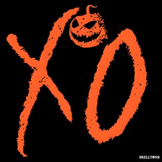 an orange xo with a jack o lantern on it The Weeknd Halloween Cover Pics, Orange Icons, Anime Tattoos, The Weeknd Background, The Weeknd Poster, black