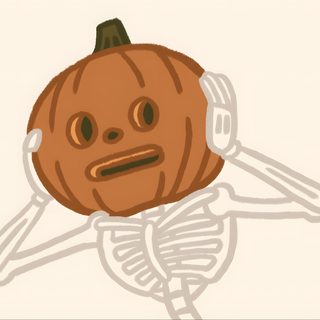 a drawing of a skeleton with a pumpkin on it's head Halloween Widget Ideas Cartoon Pumpkin Skeleton, Diy Halloween Decorations, Halloween Spooky Art, linen