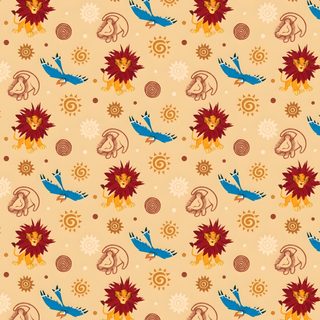 an abstract pattern with sunflowers and other flowers on a beige background, which is very Lion King Halloween Lion King Halloween, Lion King Patterns, Lion King Background Characters, khaki