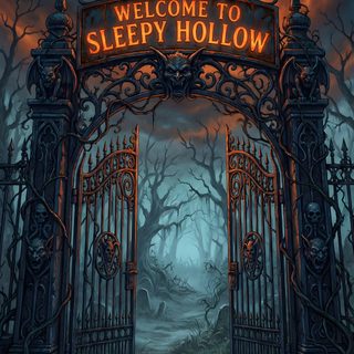 All Hallows Eve, Happy Halloween Gif, Nostalgia Art, Legend Of Sleepy Hollow, Halloween Wallpaper Iphone, Halloween Artwork, Holiday Wallpaper, Wallpaper Iphone Disney, Sleepy Hollow Halloween Town Gate All Hallows Eve, Happy Halloween Gif, Nostalgia Art, dark slate gray