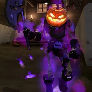 an animated halloween scene is shown in this image Tf2 Halloween black