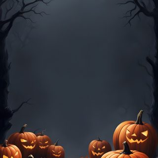 halloween pumpkins with jack o lantern faces in the middle of a forest at night Pumpkin Halloween Background Halloween Day Background, Halloween Theme Background, Halloween Backgrounds, dark slate gray