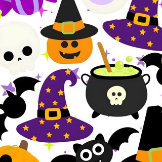 halloween seamless background with pumpkins and witches Halloween Clipart burlywood