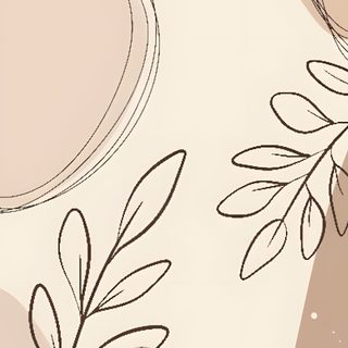 an abstract background with leaves and circles Retro Halloween Ivory Cute Pastel Brown Background, Fashion Shop, Cute Aesthetic Iphone, wheat