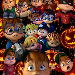 an image of children in halloween costumes Alvin And The Chipmunks Halloween Alvin And The Chipmunks Iphone, Alvin And The Chipmunks, Chipmunks, saddle brown