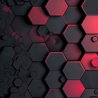 an abstract red and black background with hexagonal shapes Halloween Hexagon Dark Mode Backgrounds, Tuta Display, Best 8k For Mobile, Zedge, dark slate gray