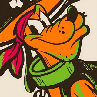 an image of a cartoon dog with a hat and crossbones on it's back Pluto Halloween Pluto Cartoon Art, Pluto Disney, Pluto Dog, Mickey Halloween, olive