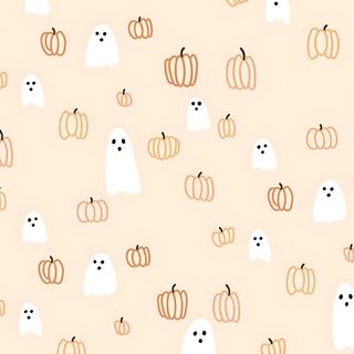an orange and white halloween pattern with ghost, pumpkins and ghost faces on it Halloween Ipad With Ghosts Macbook Aesthetic, Halloween Ipad, Taylor Swift New Album, antique white