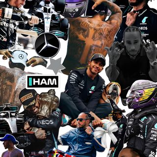 a collage of photos with different people and things in them, including the words ham Halloween Lewis Hamilton Collages Hd Lewis Hamilton, Eos, dark slate gray