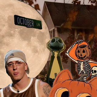 an image of a man with pumpkins on his head and a jack - o'- lantern Eminem Halloween 1990s Aesthetic, Eminem, Eminem Funny, The Eminem Show, Eminem Slim Shady, sienna
