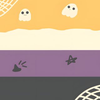 an image of halloween themed wallpapers with ghostes and pumpkins on them Nonbinary Halloween Cute Halloween Banner Design, Diy Halloween Party Decorations, Halloween Classroom Decoration Ideas, khaki