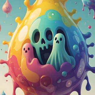 an image of some kind of artwork that looks like it is floating in the air Halloween Slime Hd gray