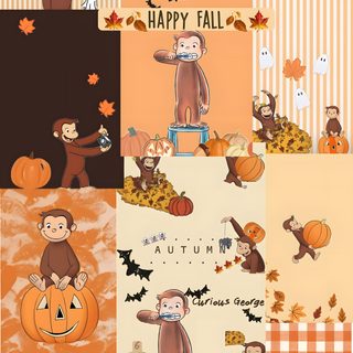 Happy Fall, First Birthdays, Birthday Curious George Ipad Halloween Happy Fall, First Birthdays, Birthday, dark salmon