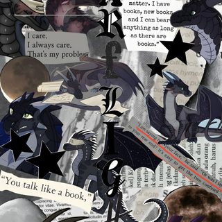 an image of some sort of collage with words and pictures on it's side Wings Of Fire Halloween dim gray