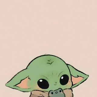 the child yoda is holding an object in his hands Cute Baby Yoda Halloween Cute Grogu, Iphone Baby, Baby Yoda With Frog, Baby Yoda Aesthetic, wheat