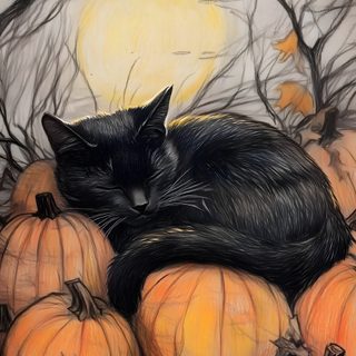 Samhain Cat, Black Cat Halloween Drawings, Black Cat In Pumpkin Drawing, Black Cat Fall Images, Black Cat Fall Drawing, Autumn Black Cat Illustration, Fall Cat Drawing, Black Cat Fall Wallpaper, Black Cat And Pumpkin Drawing Halloween Black Cat Pillow Samhain Cat, Black Cat Halloween Drawings, Black Cat In Pumpkin Drawing, sienna