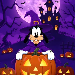 mickey mouse sitting on top of a pumpkin in front of a full moon and castle Disney Channel Halloween Goofy Halloween Background, Disney Halloween Iphone, Disney Halloween Background Images, indigo