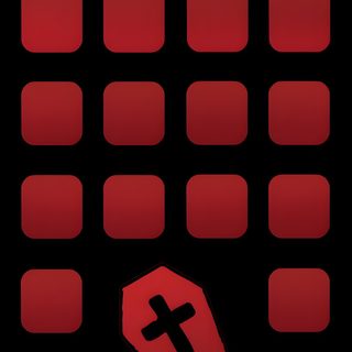 a black background with red squares and a cross Cute Halloween Coffin Cool Vampire Background, Coffin, Cute Coffin Phone, Cute Coffin Background, black