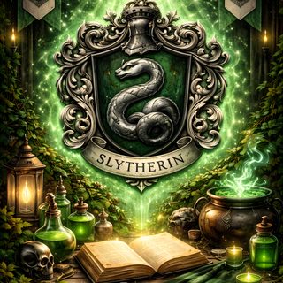 an image of slytherin surrounded by green leaves and books, with the letter s on it Slytherin Halloween Harry Potter Slytherin Aesthetic, Slytherin, Slytherin Slytherin Iphone Harry Potter Background, dark slate gray
