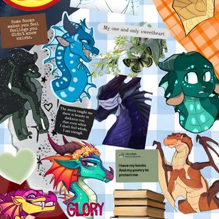 an image of some kind of book with different types of animals on it's cover Wings Of Fire Halloween dark khaki