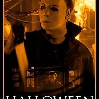 the poster for halloween resurrection shows a man in a mask holding a knife Halloween Resurrection Halloween Resurrection Poster, Halloween 2 Movie, Halloween Resurrection Movie Poster, black