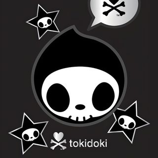 a black and white cartoon character with skulls on it Tokidoki Halloween Emily Strange, Tokidoki Characters, Ciao Ciao, Emo, Disegno Schizzi, black