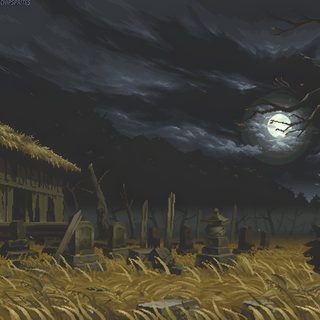 an image of a spooky house at night with the moon in the sky Halloween Pixel Art Gif Animated Pixel Art Gif, Pixel Art Animation Gif, Pixel Art Gif, dark slate gray
