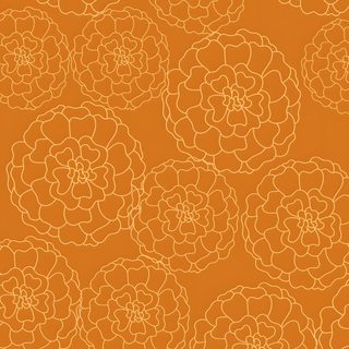 an orange and white flower pattern with lines on the bottom, as well as two smaller flowers Halloween Marigold Simple Mexican Background, Cool Mexican Background, Backgrounds Mexican Aesthetic, chocolate