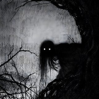 a black and white photo of a tree with a creepy face in the dark forest Halloween Ghost Tree Horror Drawings Creepy Demons, Ghost Drawing Scary Dark, Creepy Forest Art Inspiration, black