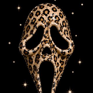 a leopard print mask with stars in the background Halloween Cheetah Print Backgrounds Iphone, Cheetah Art, Random, Leopard Print Lockscreen, black